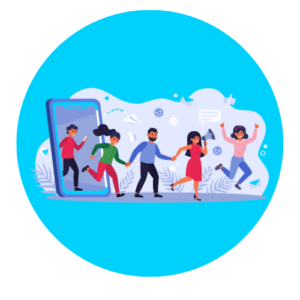 Logo des réseaux sociaux Skyline Web. Nos services réseaux sociaux